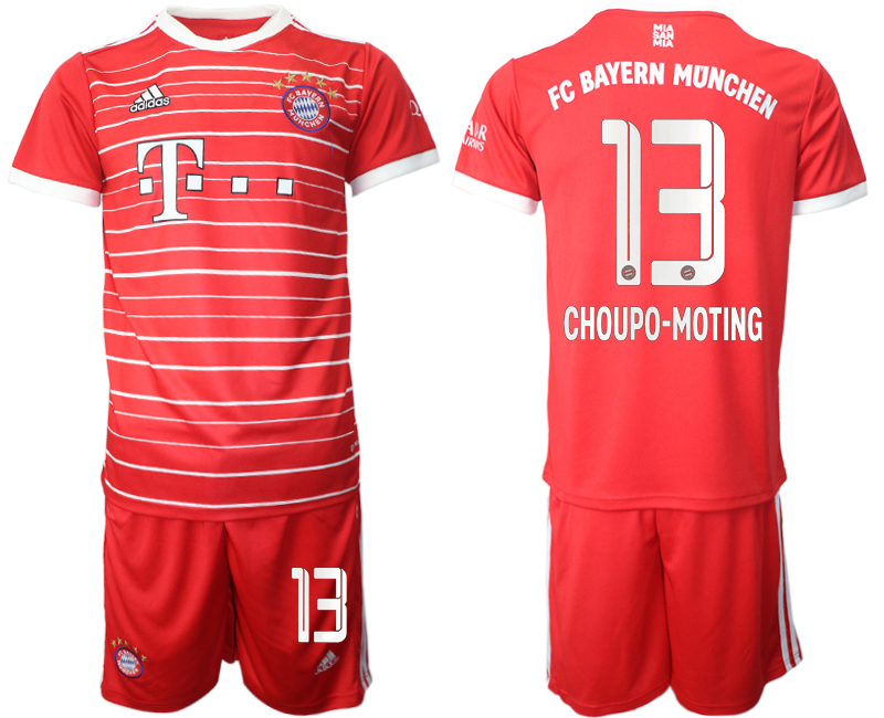 Cheap Men 2022-2023 Club Bayern Munich home Red 13 Adidas Soccer Jersey